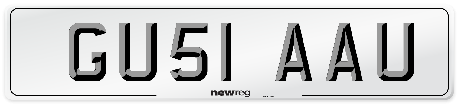 GU51 AAU Number Plate from New Reg